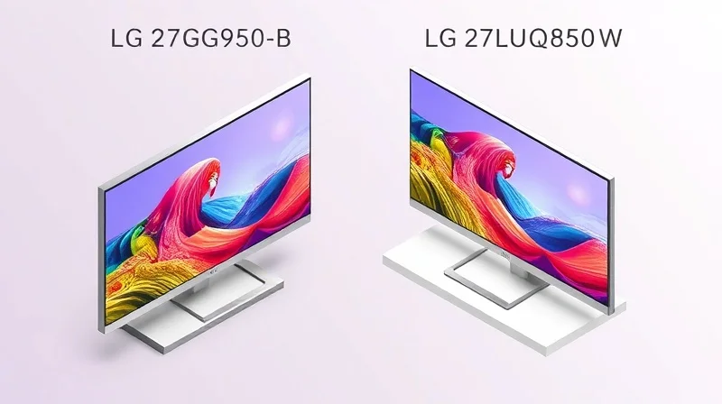 LG 27GP950-B・LG 27UQ850-W スペック比較表【一覧】