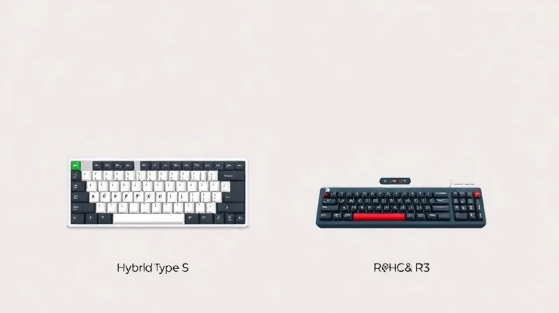 HHKB Professional Hybrid Type-S と Realforce R3 の基本スペック比較表